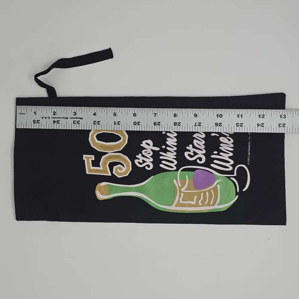 Funny 50th Birthday Gift Stop Whinin Start Wine'n Wine Bottle Gift Bag Laid Back